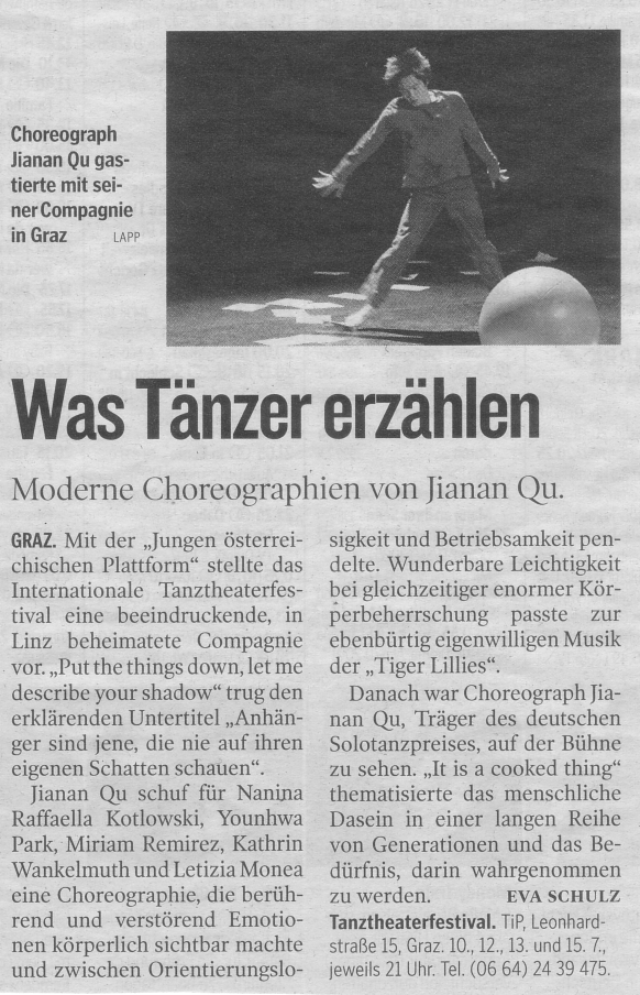 Jianan Qu Bühnenwerkstatt Kleine Zeitung