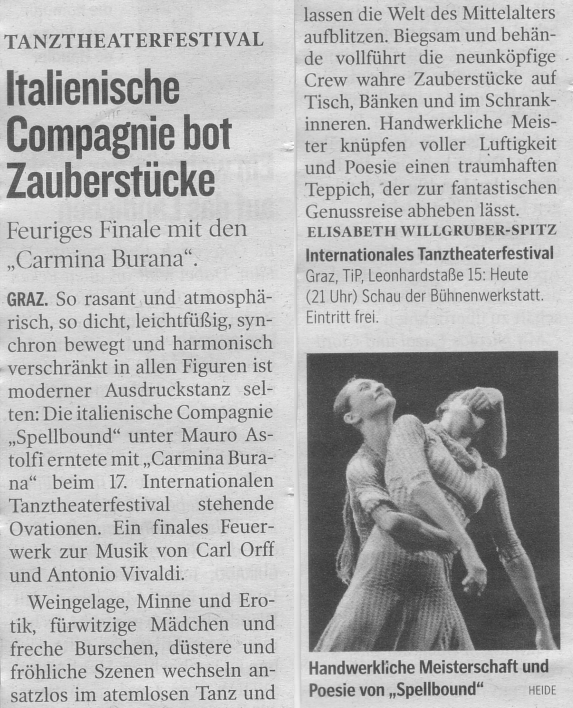 Spellbound Bühnenwerkstatt Kleine Zeitung