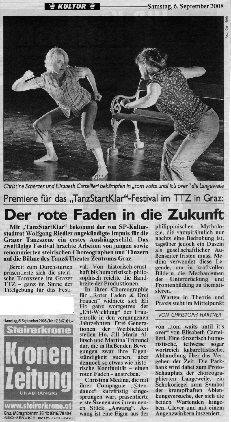 tanz start klar in der krone